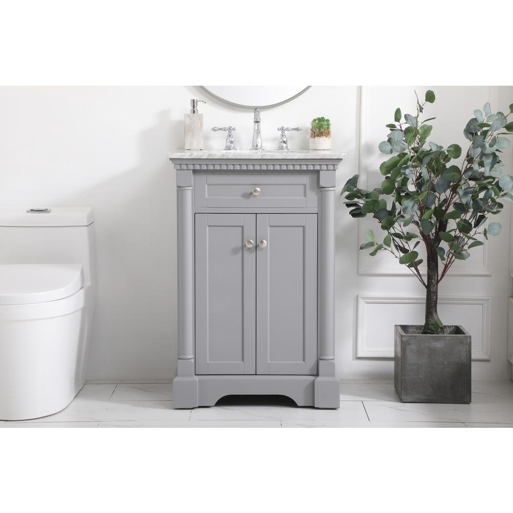 24 inch Single bathroom vanity in  Grey. Picture 14