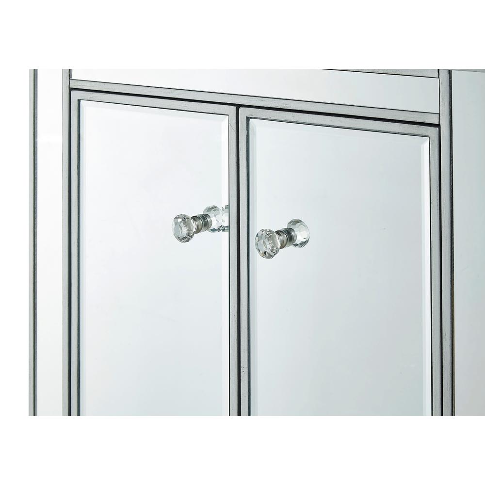 Cabinet 2 doors 24in. W x 16in. D x 26in. H in antique silver paint. Picture 6