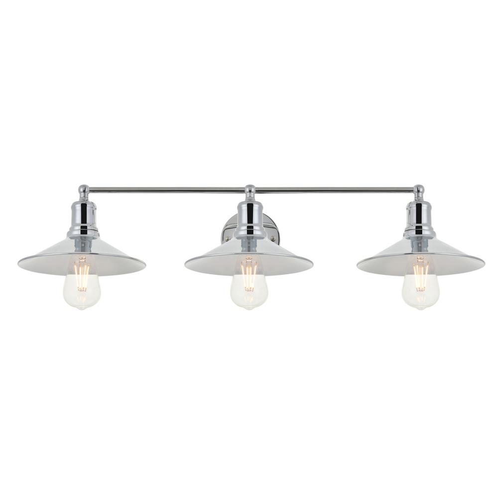 Etude 3 light chrome Wall Sconce. Picture 3