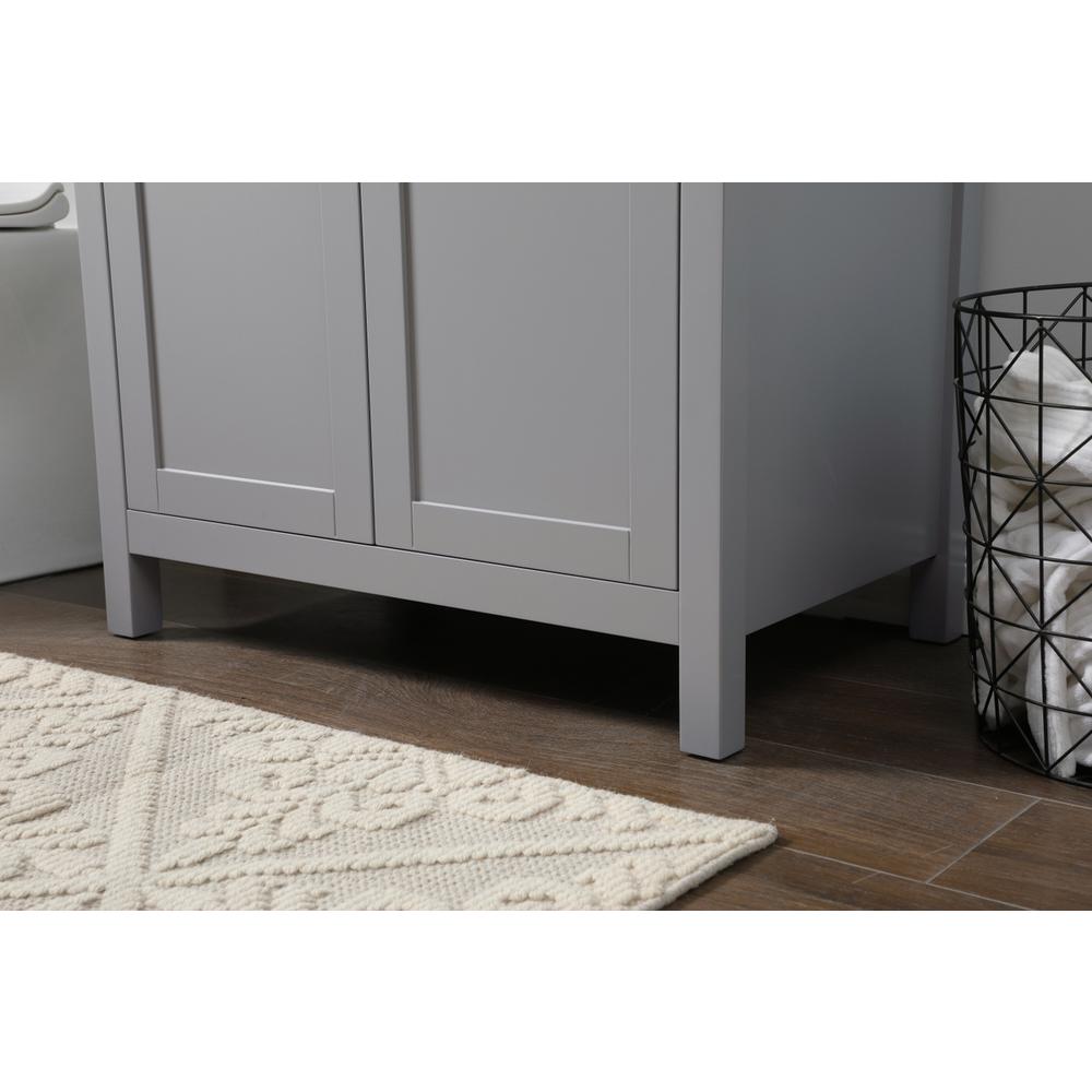 30 Inch SIngle Bathroom Vanity In Grey. Picture 6