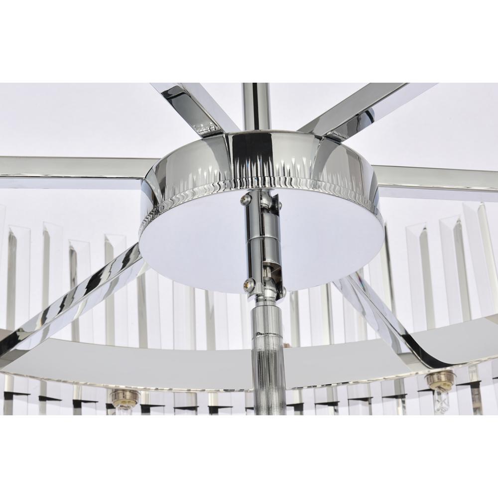 Serephina 36 inch 3 tiers crystal round chandelier light in chrome. Picture 4