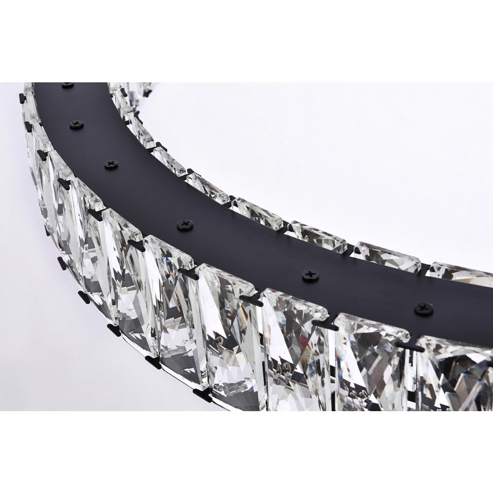 Monroe 26 inch LED round Single pendant in black. Picture 4