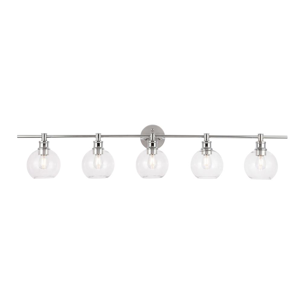 Collier 5 light Chrome and Clear glass Wall sconce. Picture 9