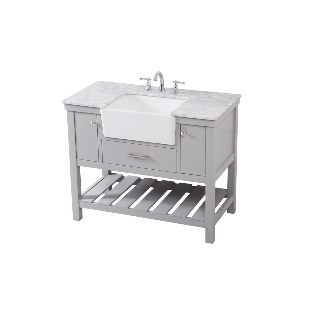 42 inch Single bathroom vanity in grey. Picture 8
