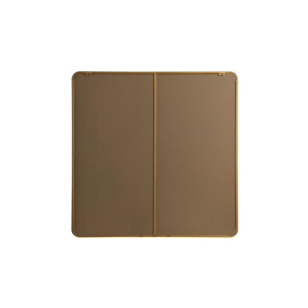 Soft corner metal square mirror 48x48 inch in Brass. Picture 8