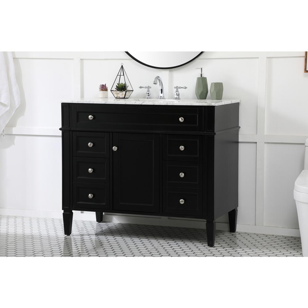 42 inch Single bathroom vanity in black. Picture 2