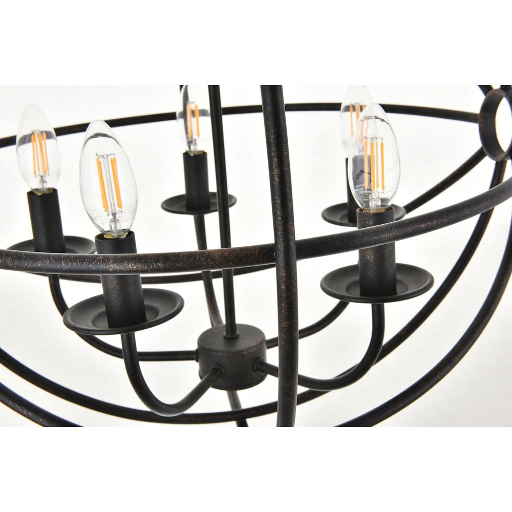 Octavia 5 light dark brown Pendant. Picture 10