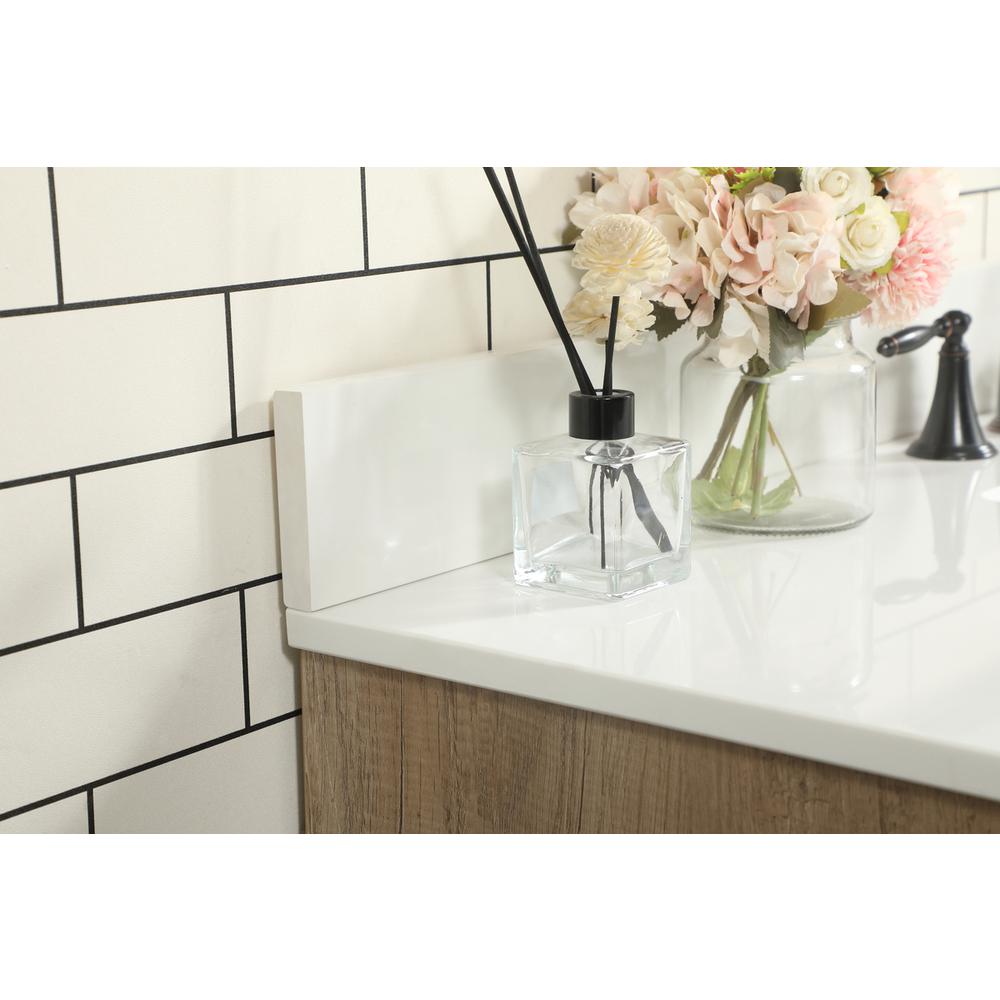48 inch Single bathroom vanity in natural oak with backsplash. Picture 5