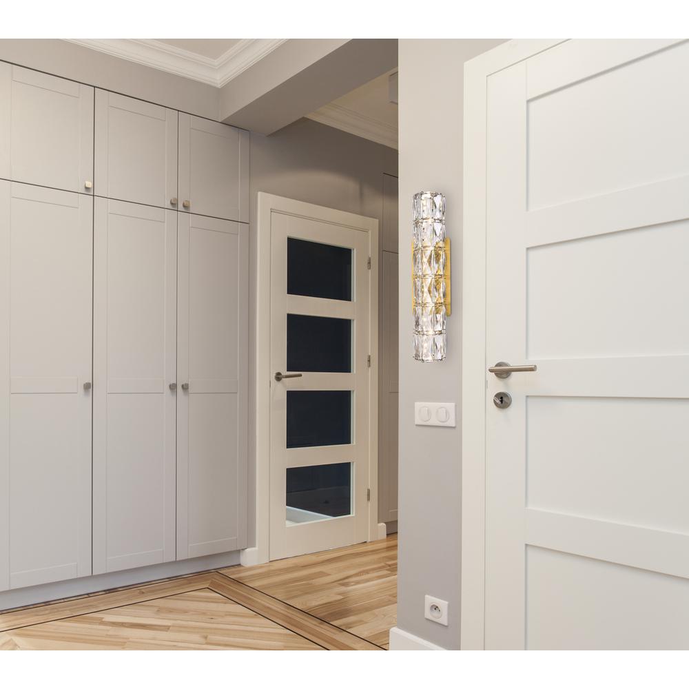 Valetta 18 inch LED linear wall sconce in gold. Picture 7