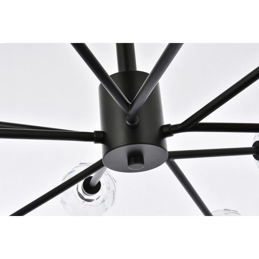 Graham 10 Light Pendant in Black. Picture 5