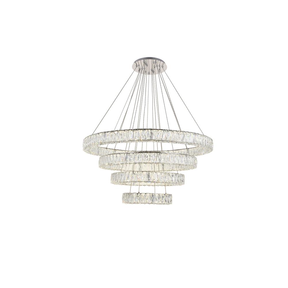Monroe Integrated LED chip light Chrome Chandelier Clear Royal Cut Crystal. Picture 2
