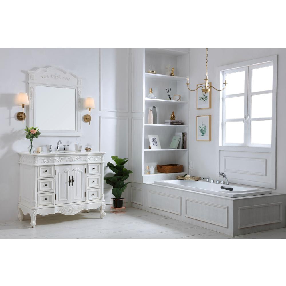 42 inch Single Bathroom vanity in antique white. Picture 8