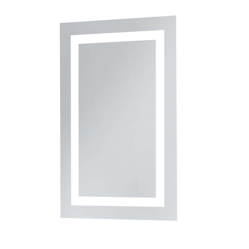 LED Hardwired Mirror Rectangle W20H30 Dimmable 5000K. Picture 4