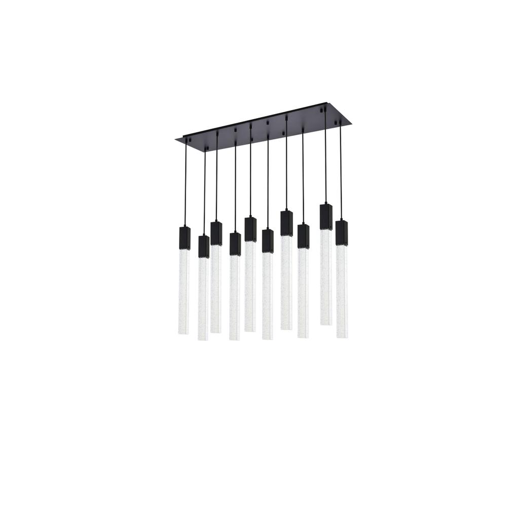 Weston 10 lights pendant in black. Picture 6