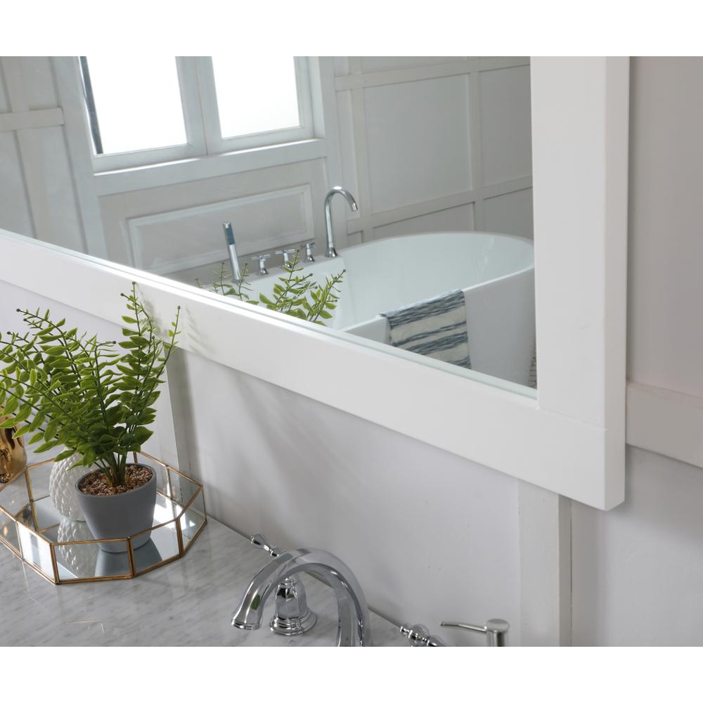 Aqua rectangle vanity mirror 72 inch in White. Picture 4