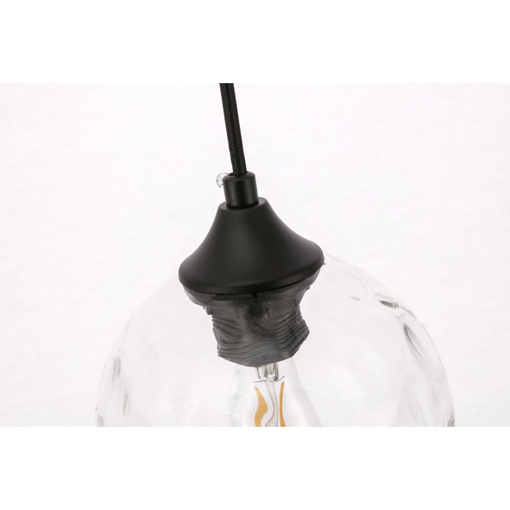 Cashel 1 light Black and Clear glass pendant. Picture 12