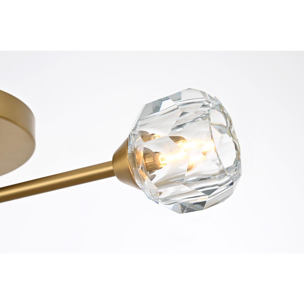 Zayne 3 Light Flush Mount in Gold. Picture 3