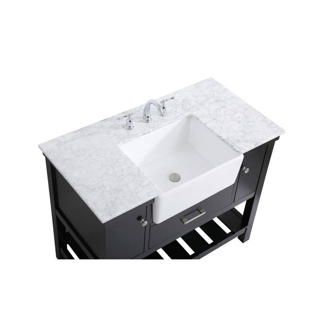 42 inch Single bathroom vanity in black. Picture 10