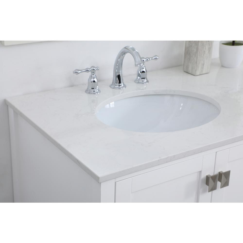 42 inch Single Bathroom Vanity in White. Picture 5