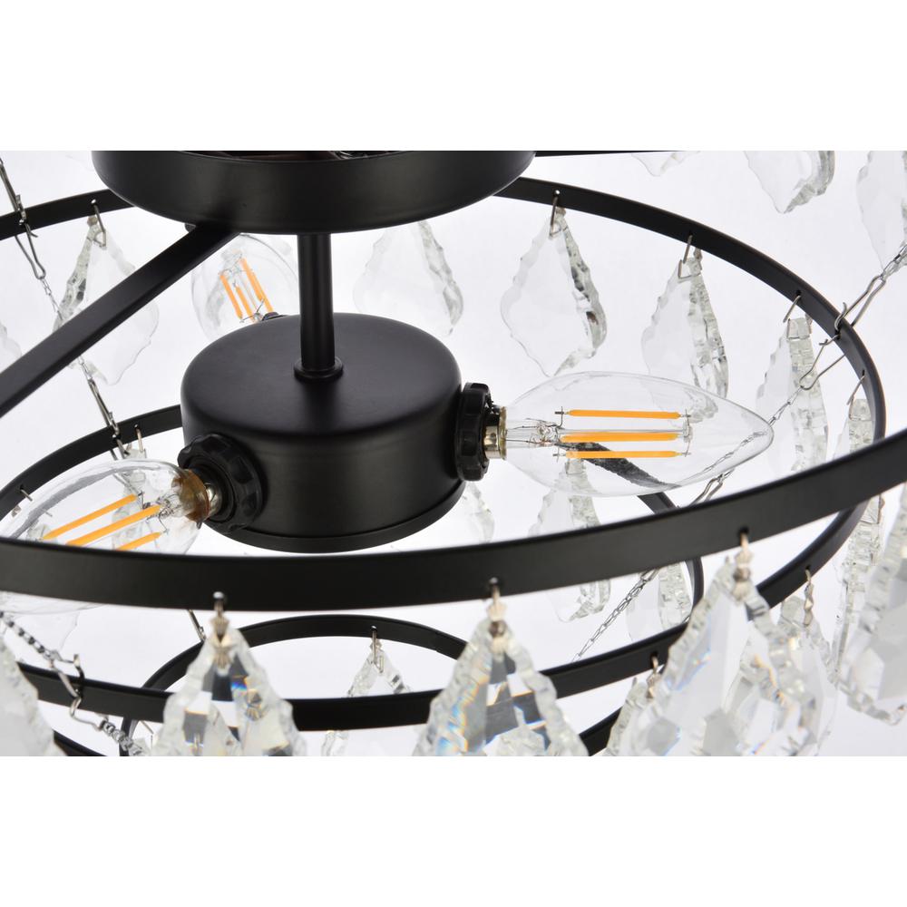 Ella 16 inch flush mount in black. Picture 5