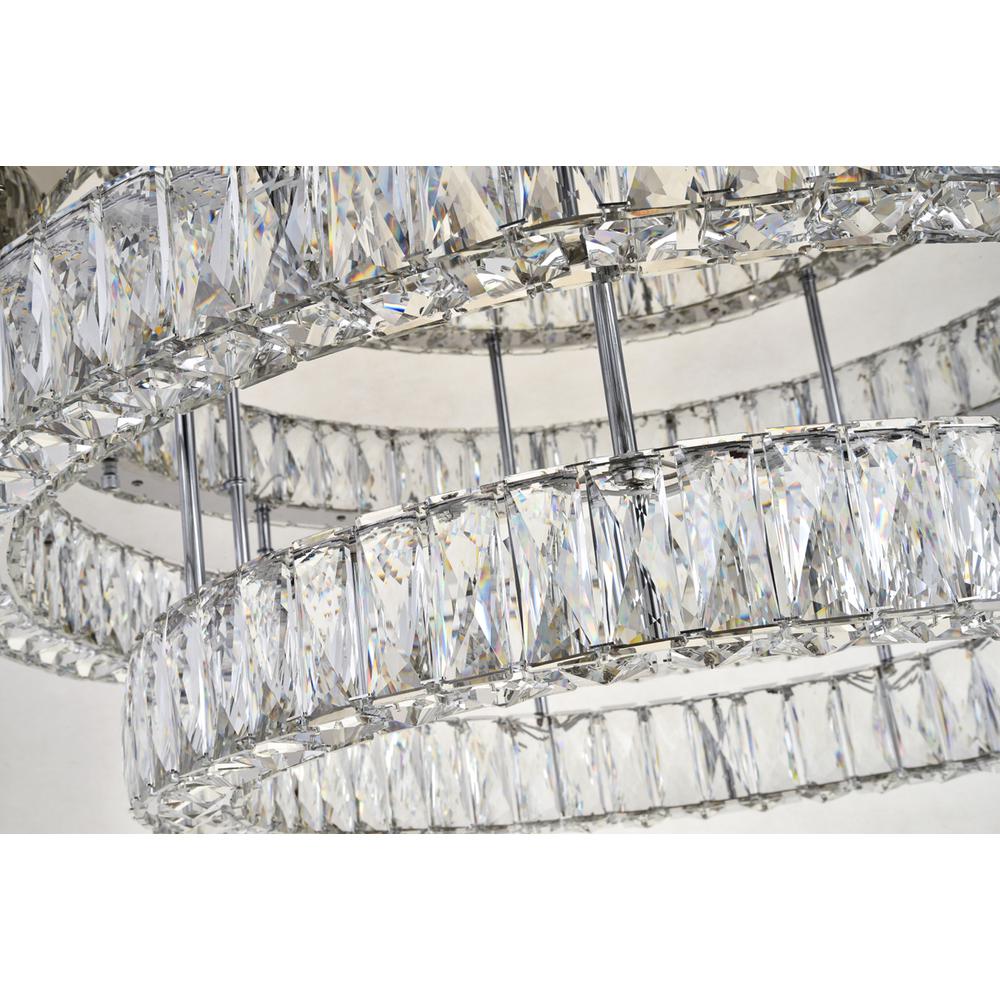Monroe LED light Chrome Flush Mount Clear Royal Cut Crystal. Picture 3