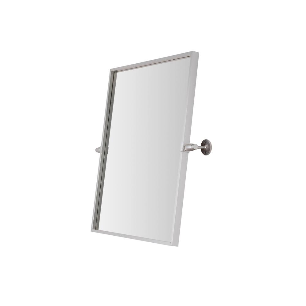 Rectangle Pivot Mirror 24X20 Inch In Silver. Picture 7
