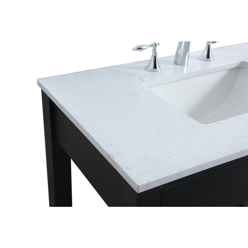 36 Inch ADA Compliant Bathroom Vanity In Black. Picture 11