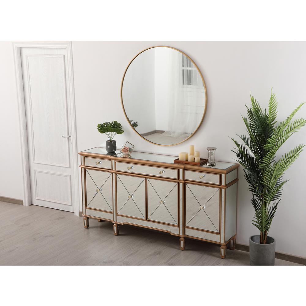72 inch mirrored credenza in gold. Picture 3