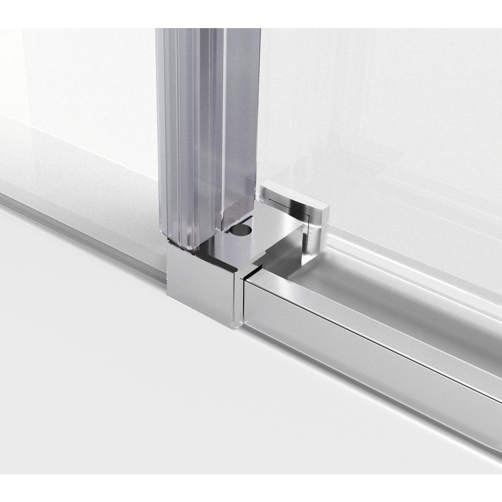 Frameless tub door 60 x 60 Polished Chrome. Picture 9