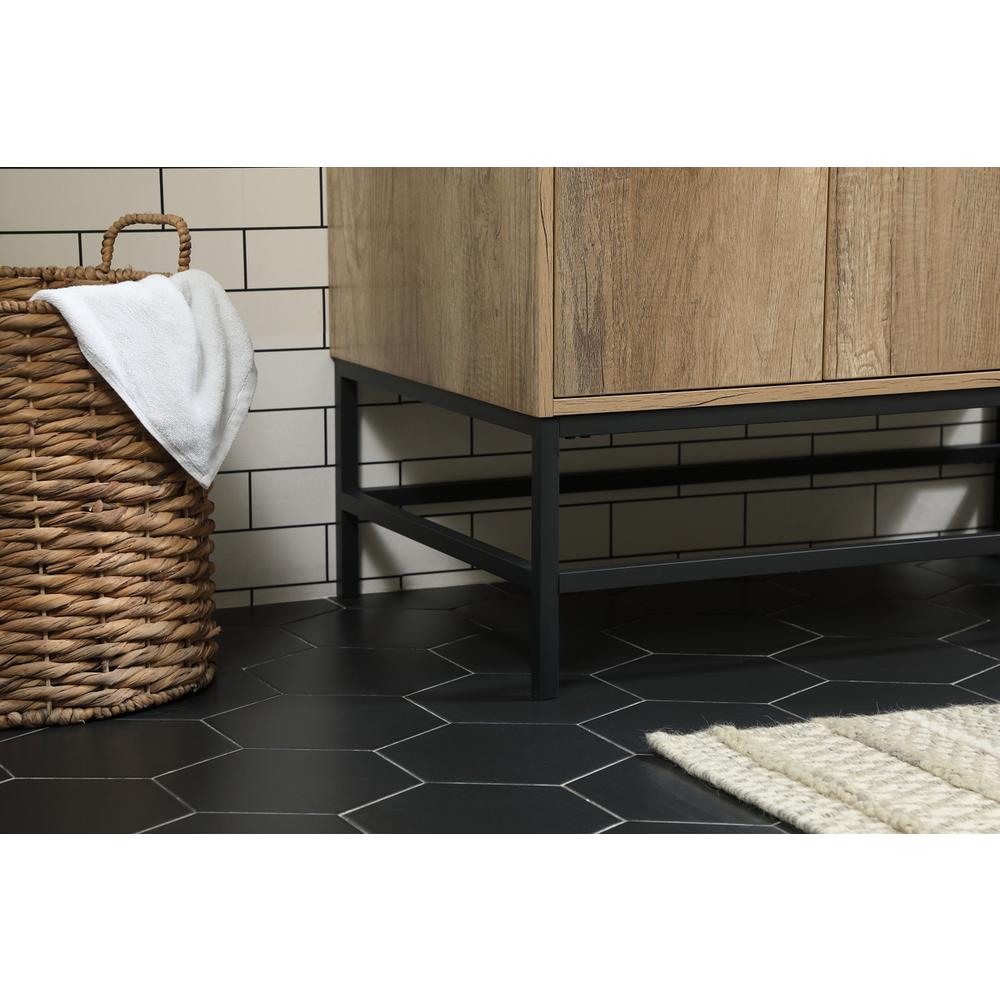 36 inch Single bathroom vanity in natural oak. Picture 6