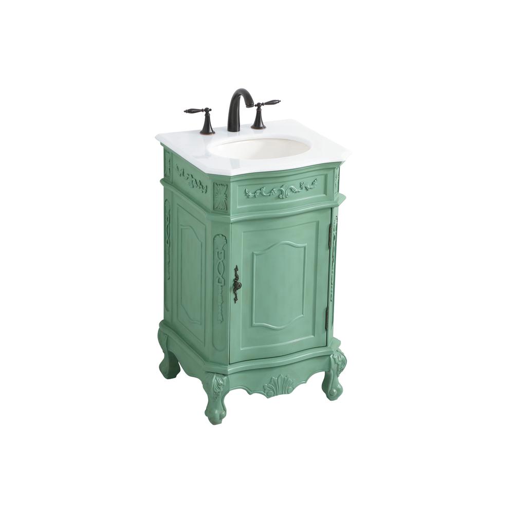 21 inch Single Bathroom vanity in vintage mint. Picture 8