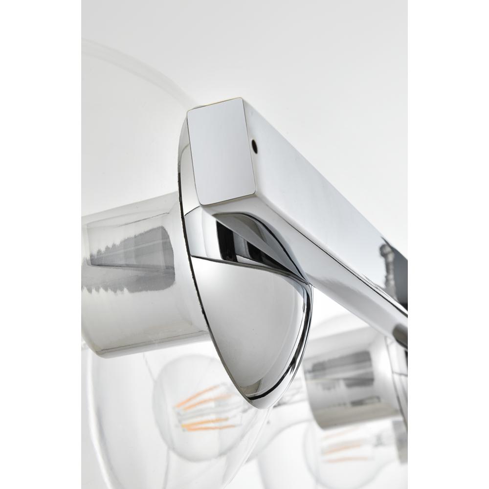 Rogelio 3 light Chrome and Clear Bath Sconce. Picture 5