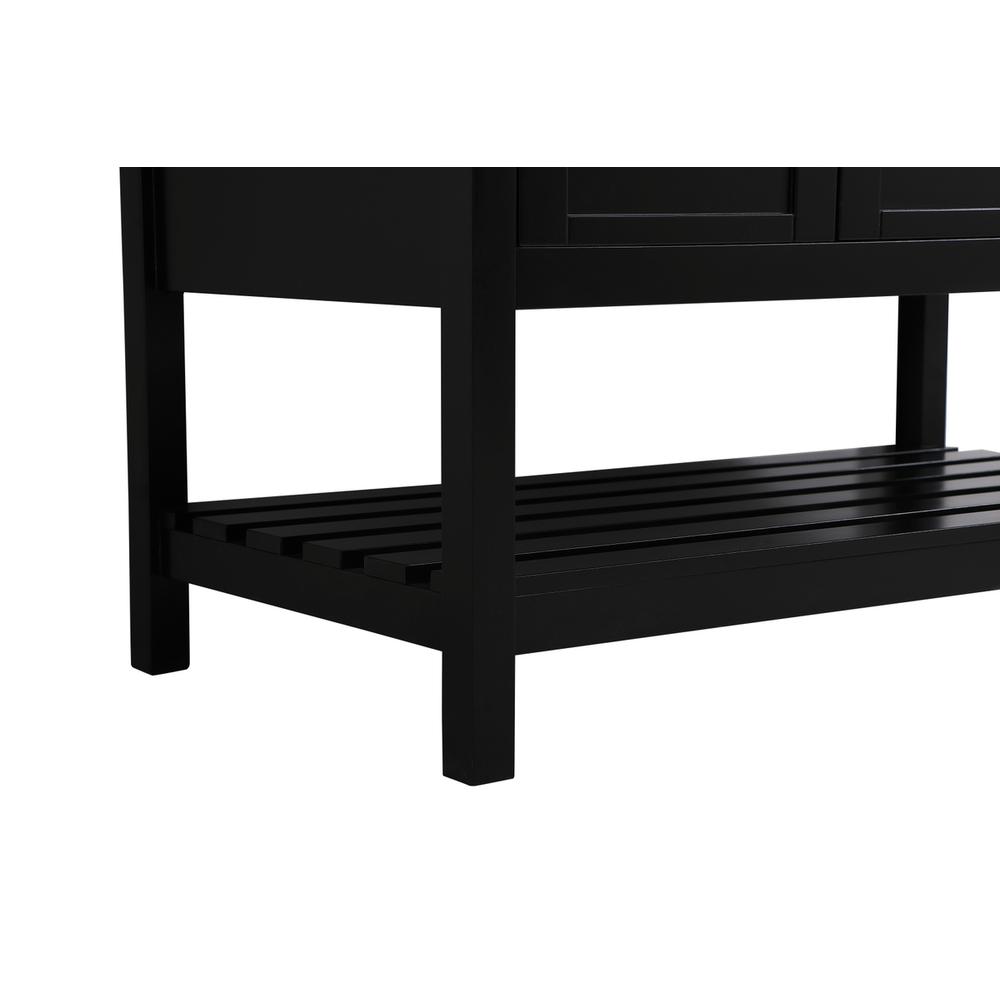 42 inch Single Bathroom Vanity in Black with Backsplash. Picture 12