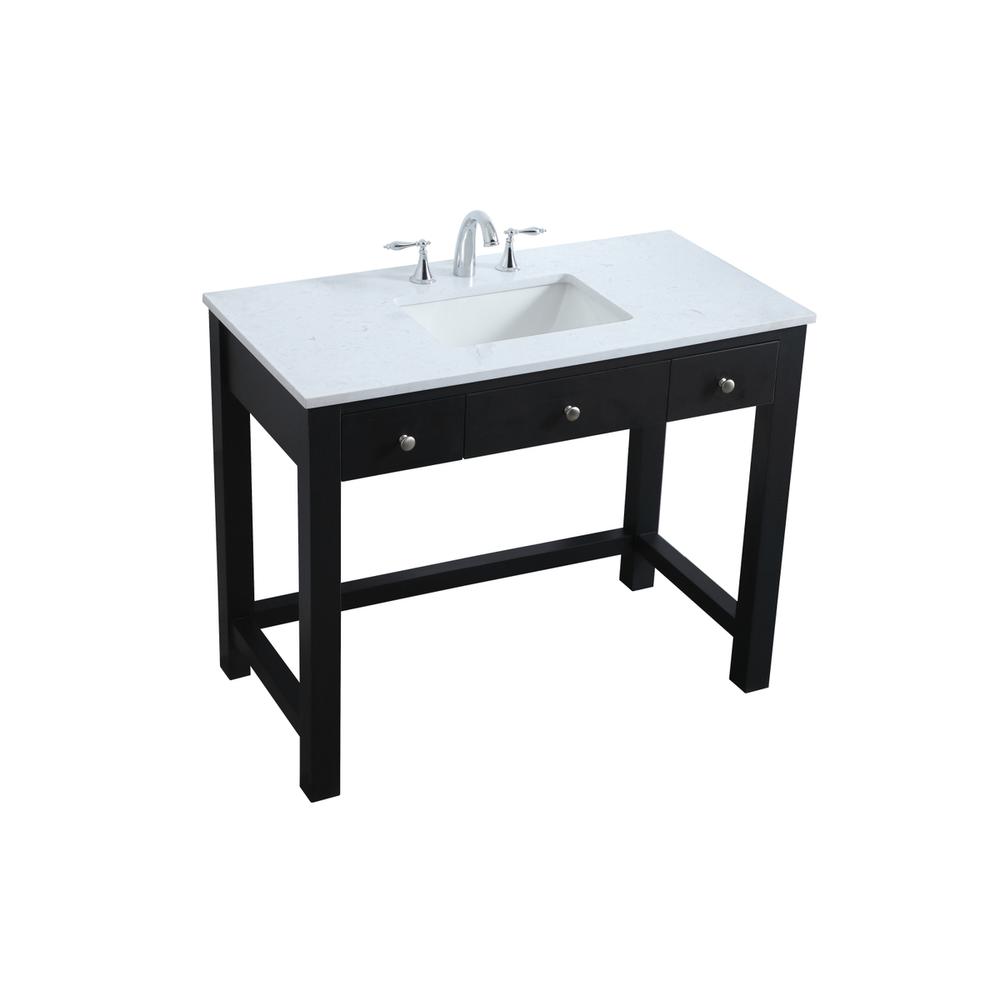 42 Inch ADA Compliant Bathroom Vanity In Black. Picture 8