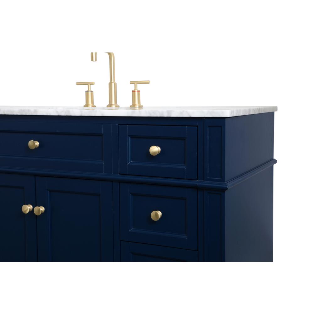 48 inch Single bathroom vanity in blue. Picture 11