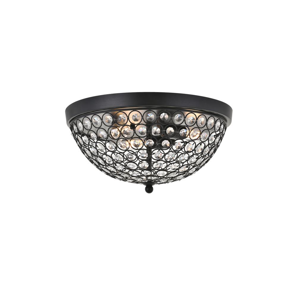 Taye 3 light Matte Black Flush Mount. Picture 1