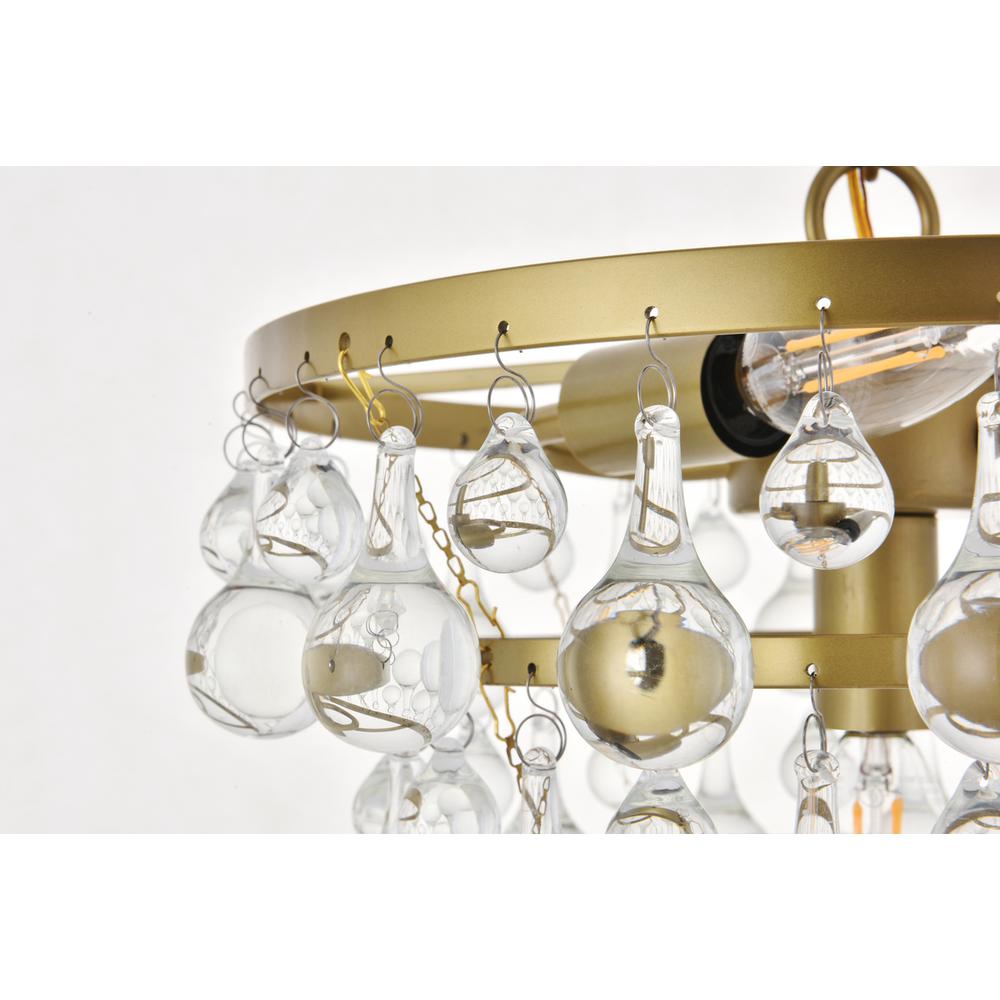 Kora 3 light Brass Pendant. Picture 8