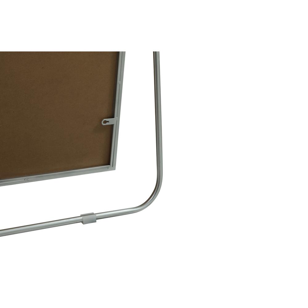 Metal Frame Rectangle Full Length Mirror 30x60 Inch in Silver. Picture 8