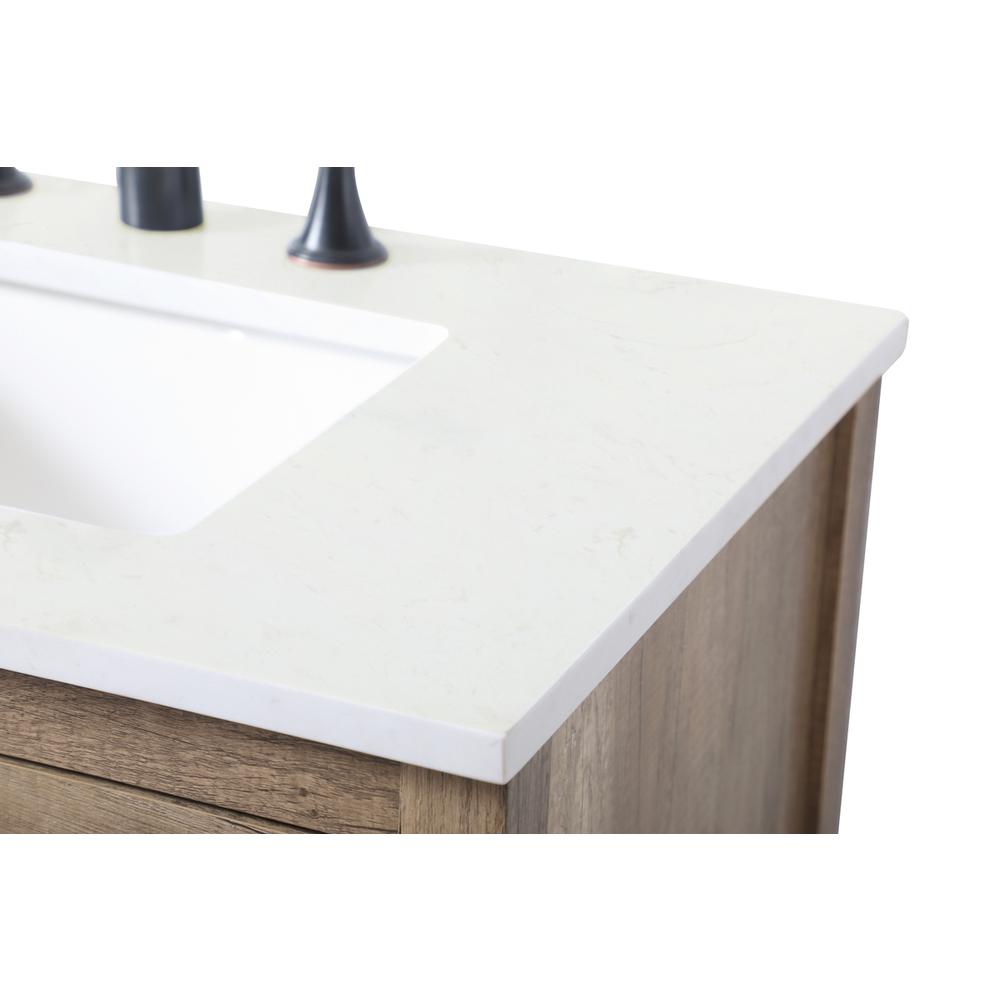 30 Inch SIngle Bathroom Vanity In Natural Oak. Picture 11