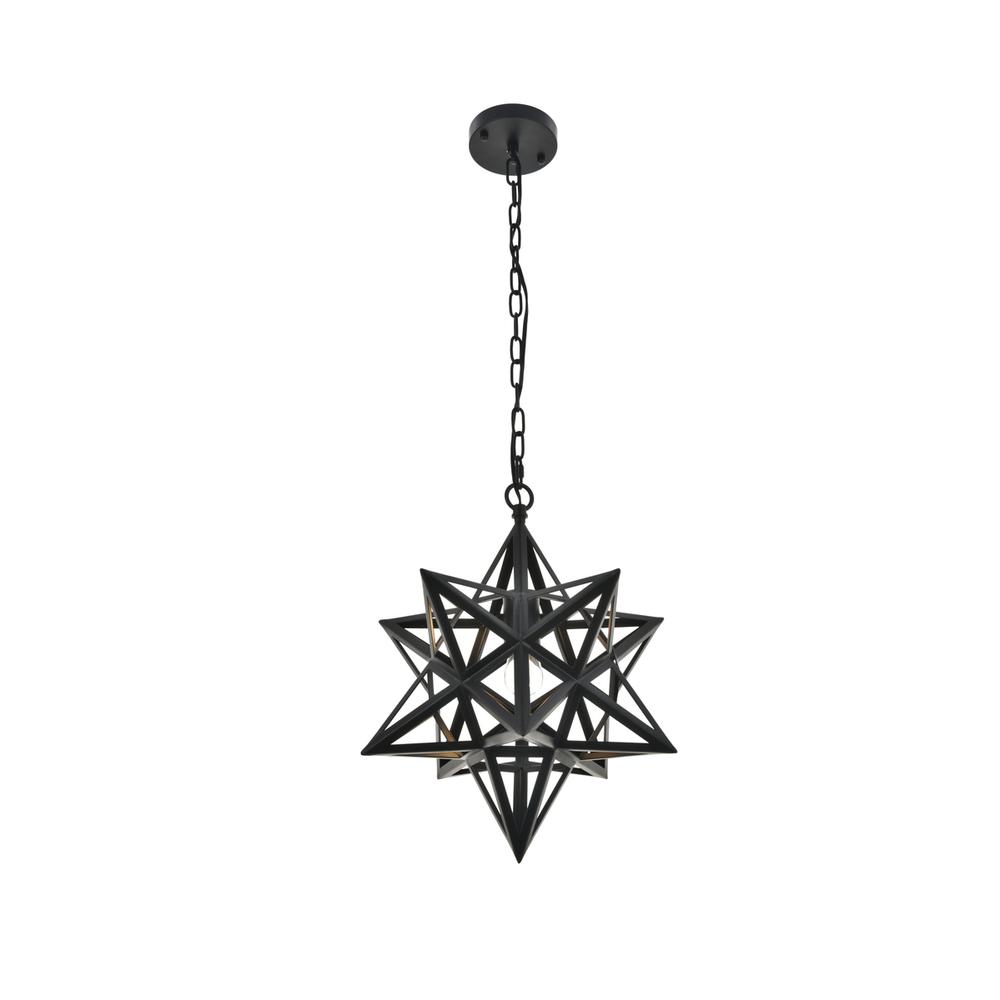 Nocturne 1 light black Pendant. Picture 2