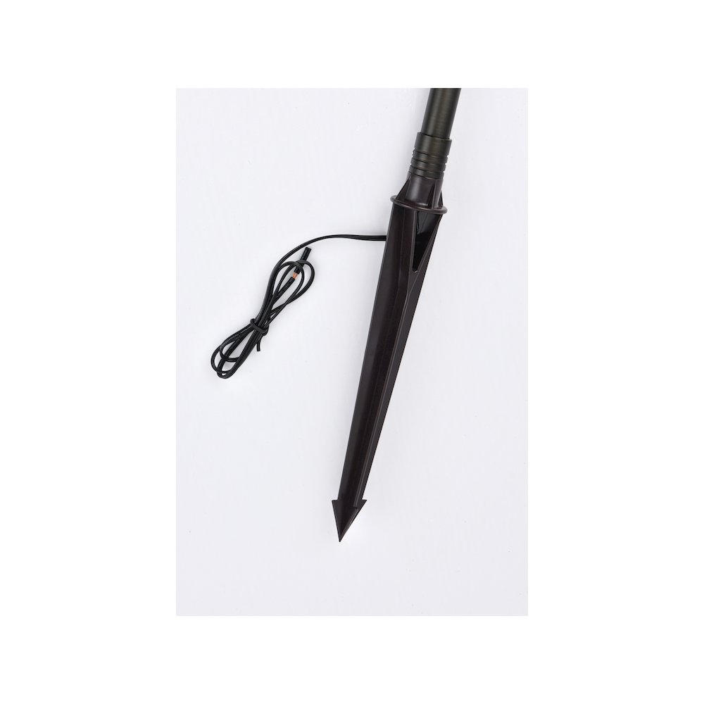 Outdoor 12V Cast Brass torch light 8 inch Wide x 24 inch High in Dark Bronze. Picture 6