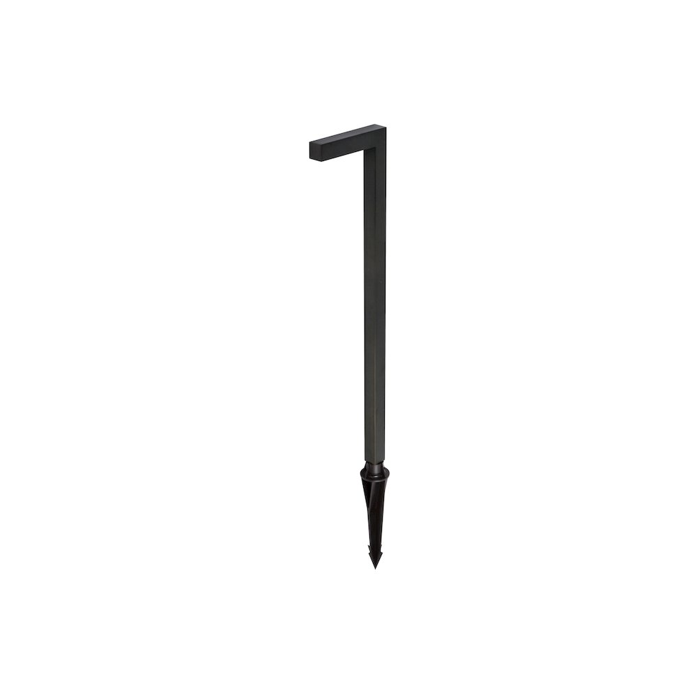 Outdoor 12V Cast Brass modern path light in Dark Bronze. Picture 1