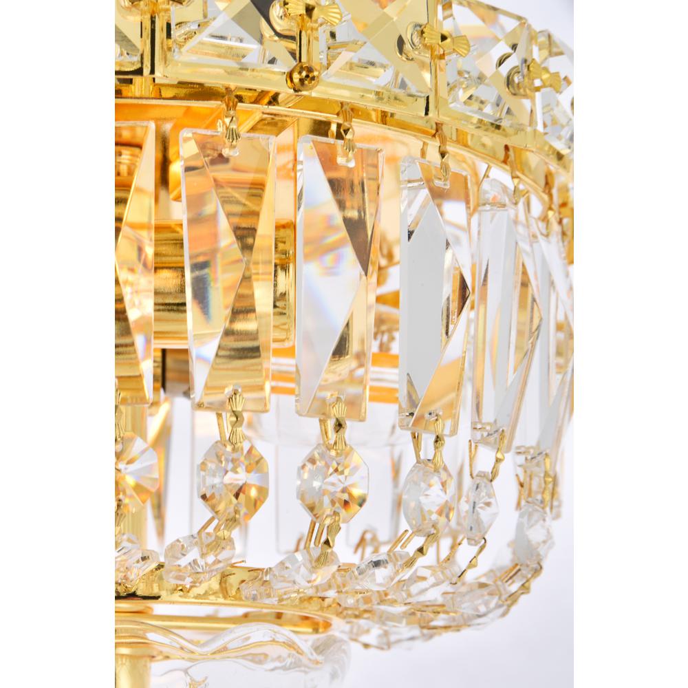 Tranquil 2 light Gold Flush Mount Clear Royal Cut Crystal. Picture 5