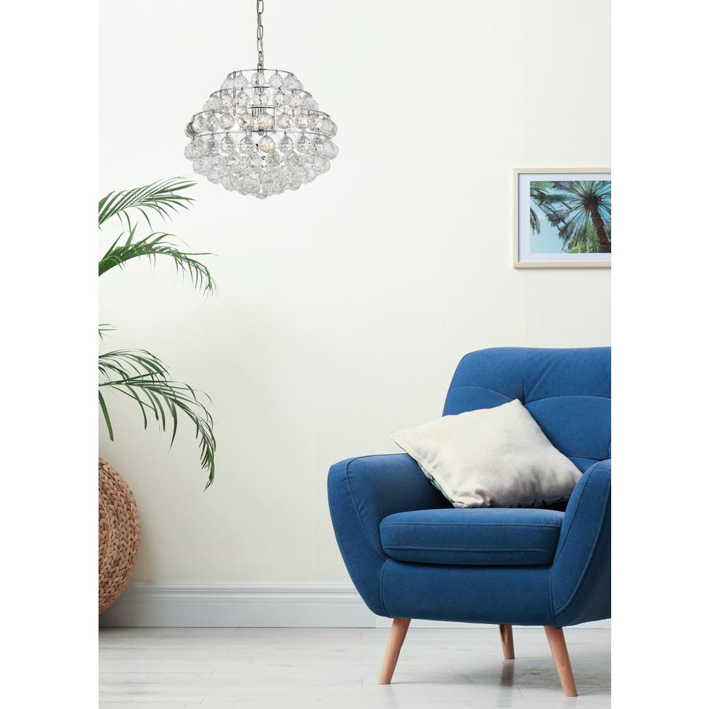 Savannah 16 inch pendant in chrome. Picture 8