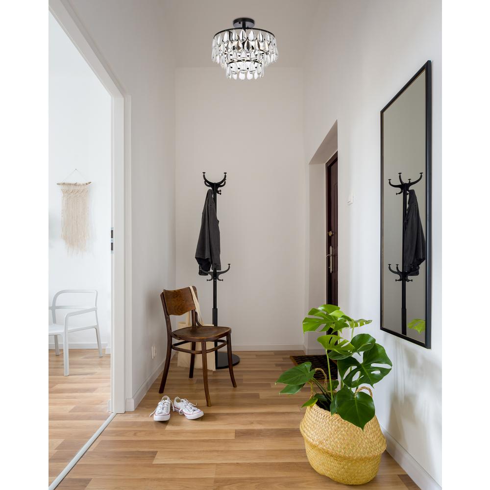 Mila 14 inch flush mount in black. Picture 7