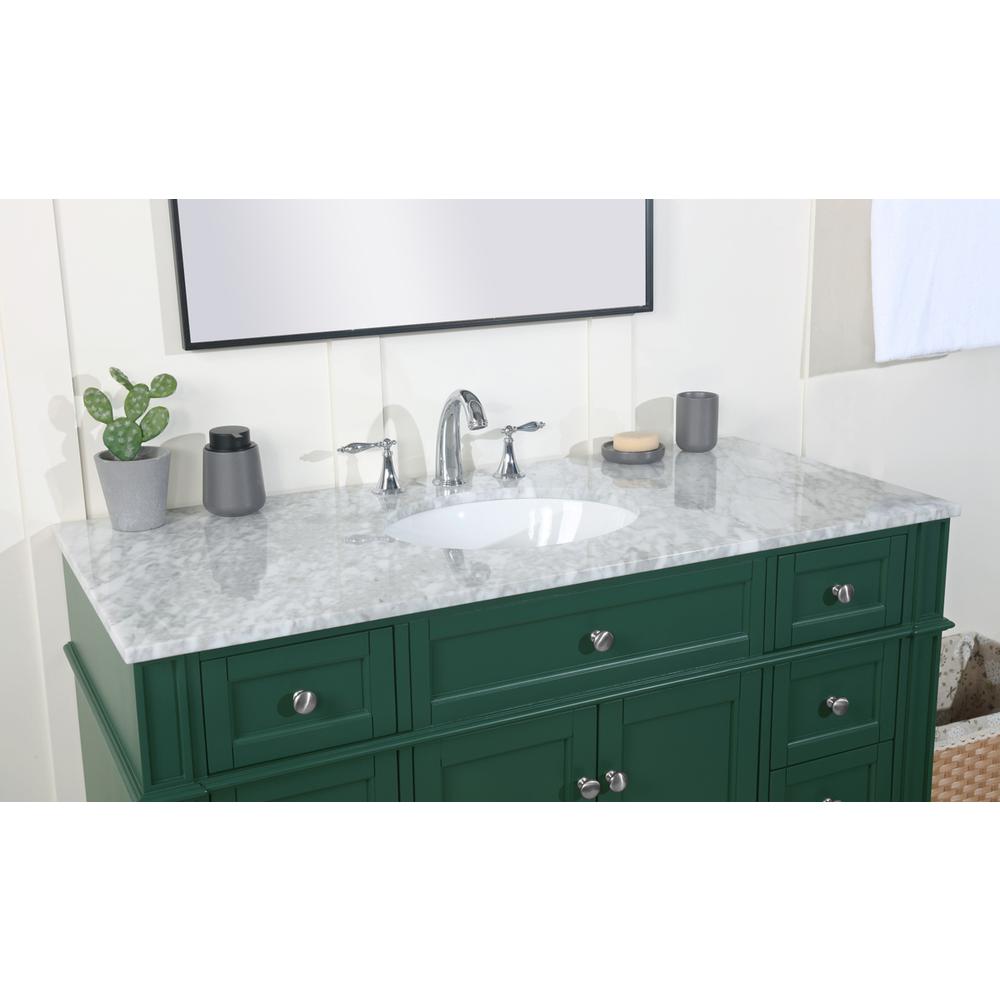 48 inch Single bathroom vanity in green. Picture 5