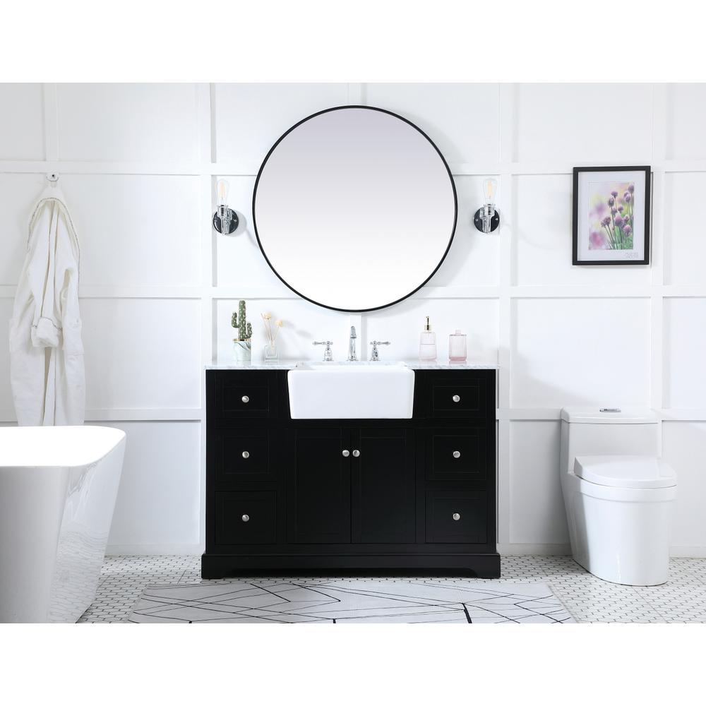 48 inch Single bathroom vanity in black. Picture 4