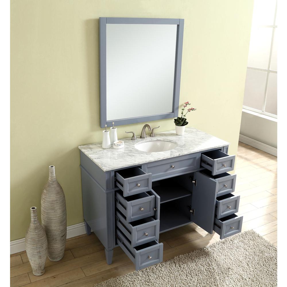 48 In. Single Bathroom Vanity Set In Grey. Picture 11