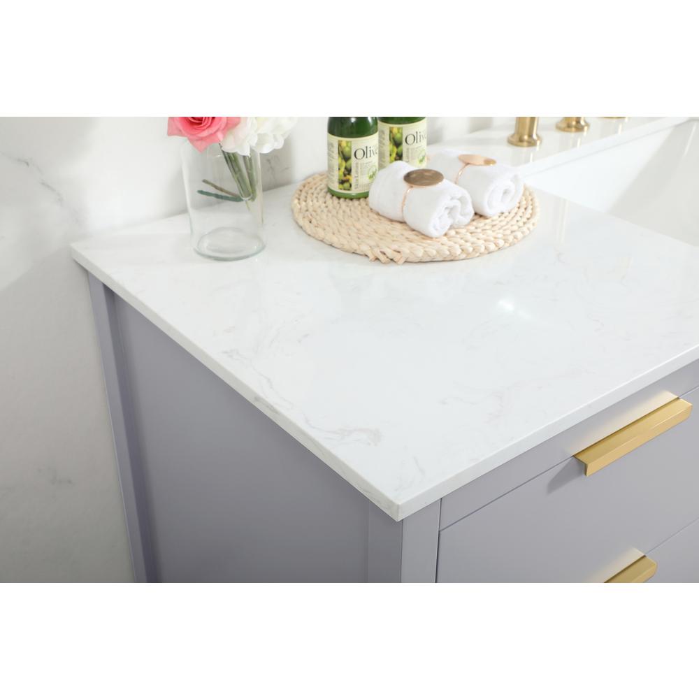 60 inch Single bathroom vanity in grey. Picture 5
