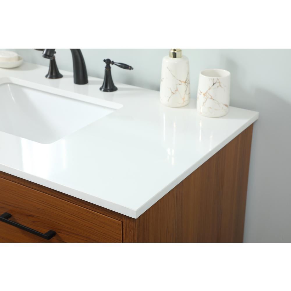 42 inch Single bathroom vanity in teak. Picture 5